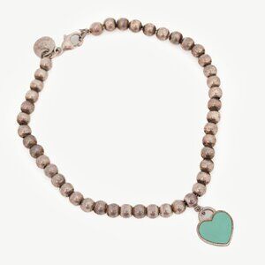 Tiffany & Co. Return to Tiffany Sterling Silver Heart-Tag Bead Bracelet